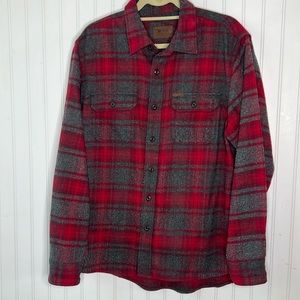Orvis Red Flannel Shirt Jacket Size Mens Medium